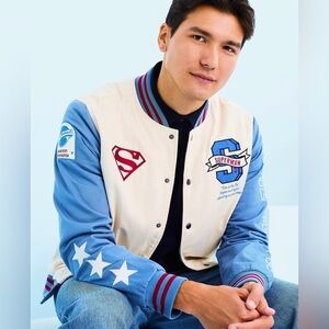 NWT DC Comics Superman Letterman’s Jacket size 4X